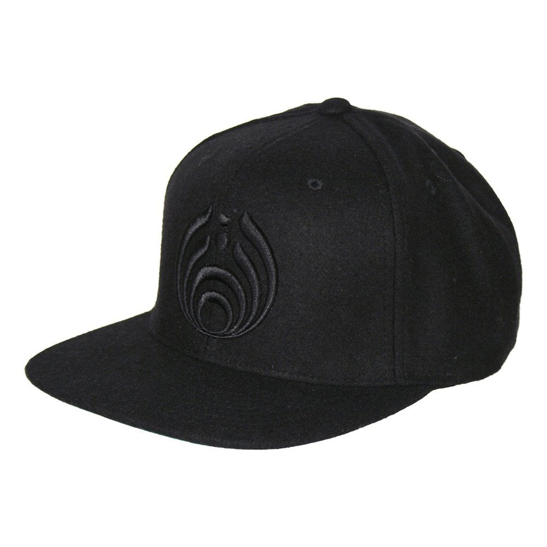Black on Black Puffy Bassdrop Logo Hat