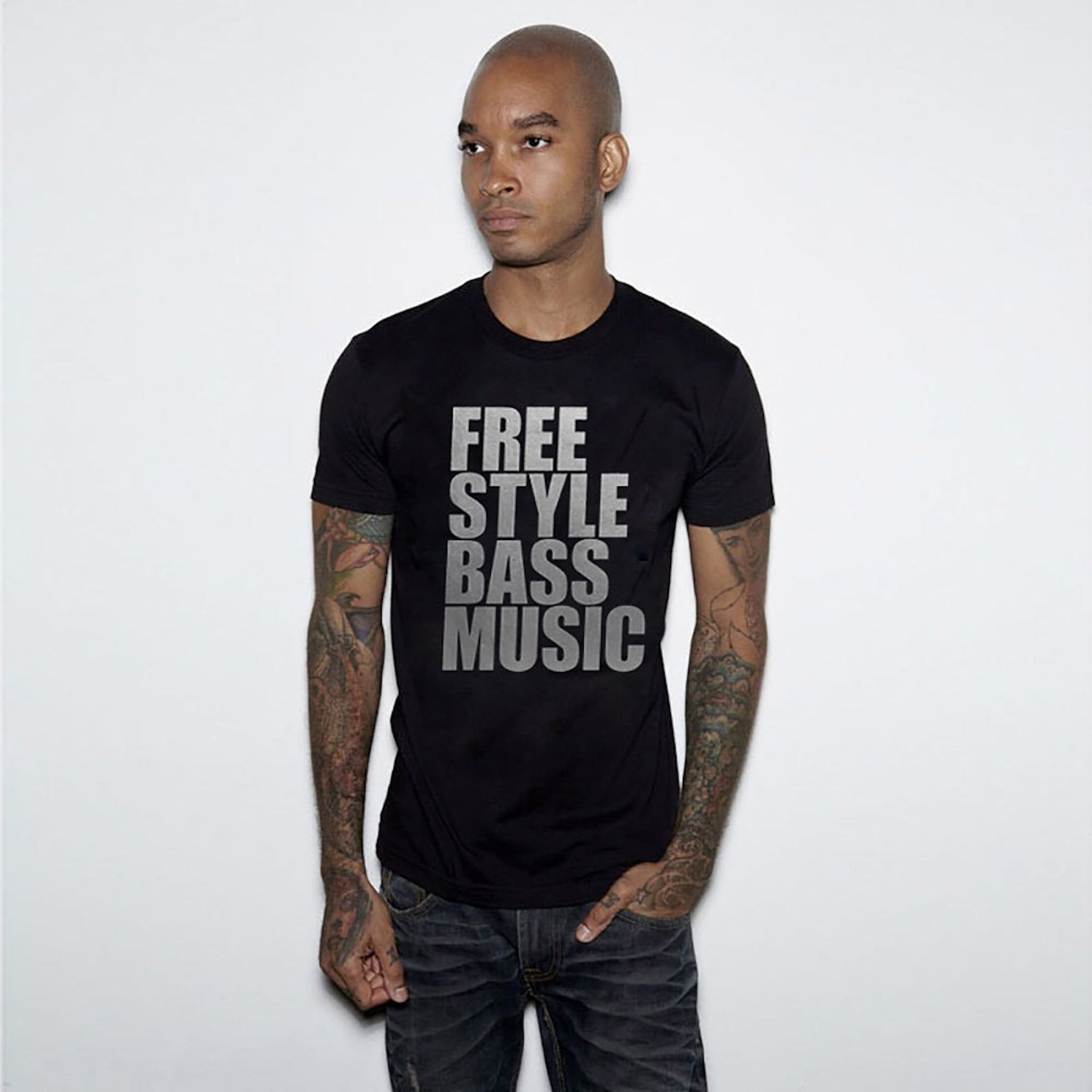 Freestyle Bass Music - Silver Foil Tee
