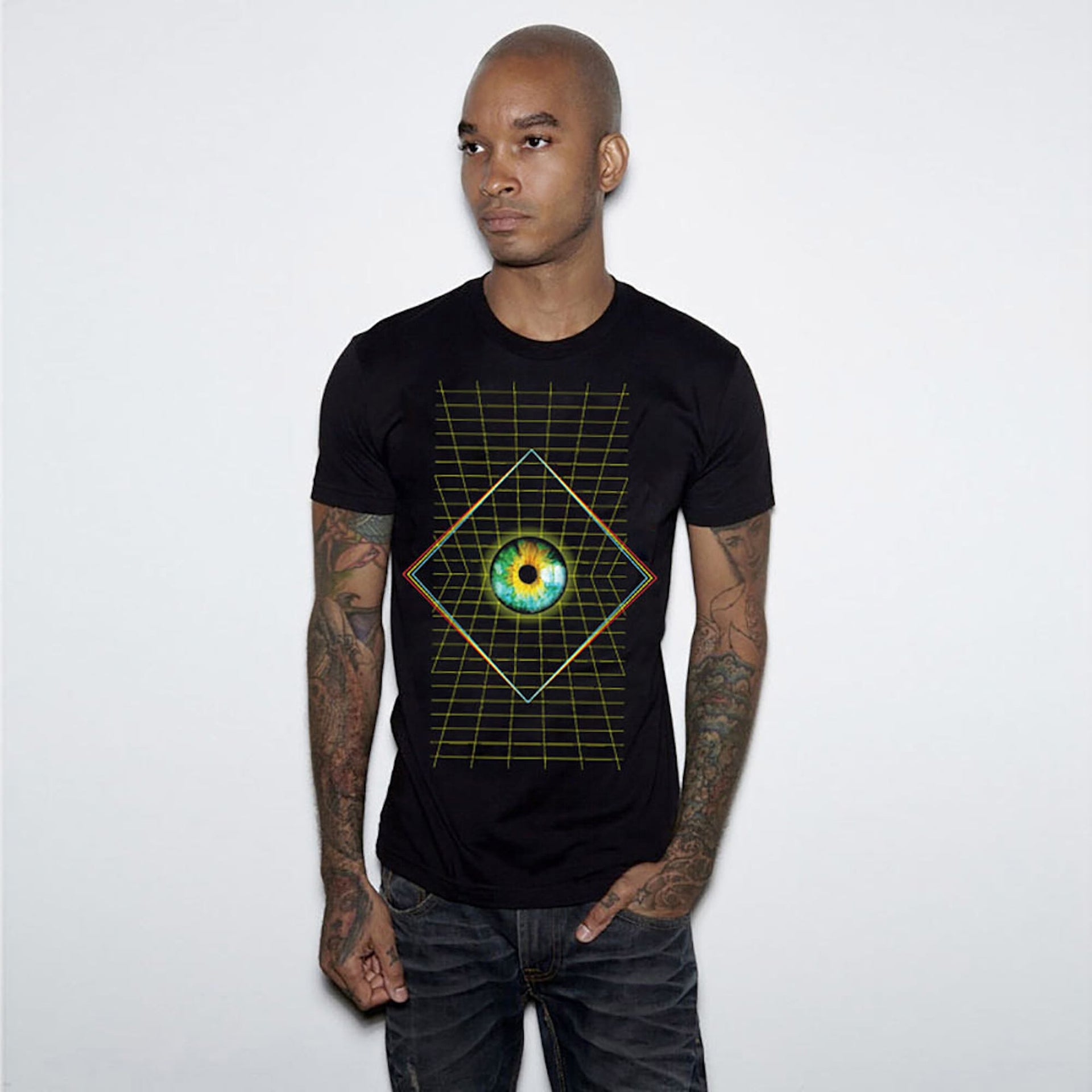 Grid - Black Tee