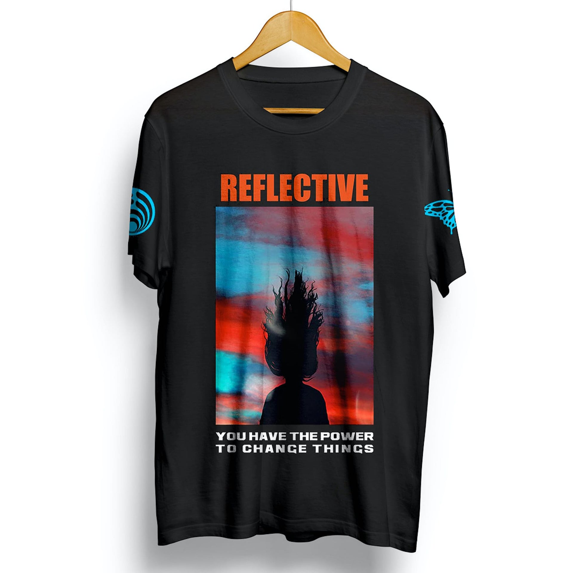 Reflective Part 3 tee in black