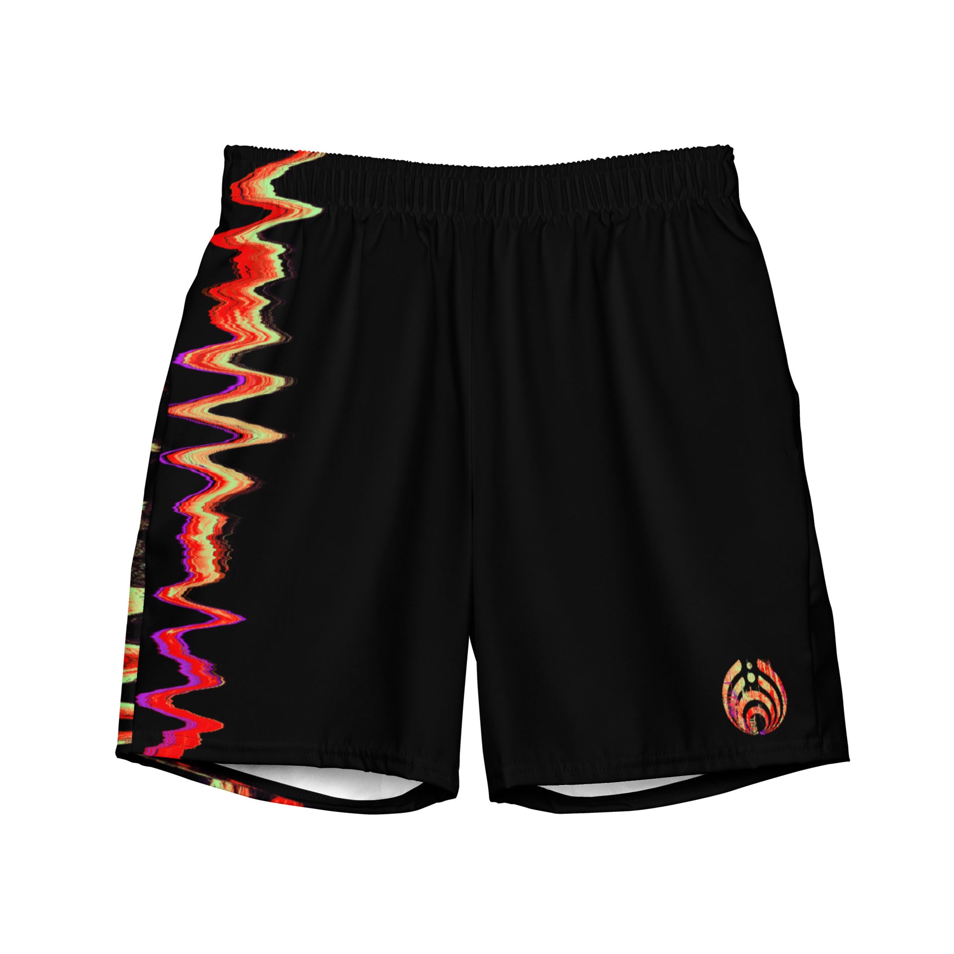 Bassnectar glitch wave men's swim trunks