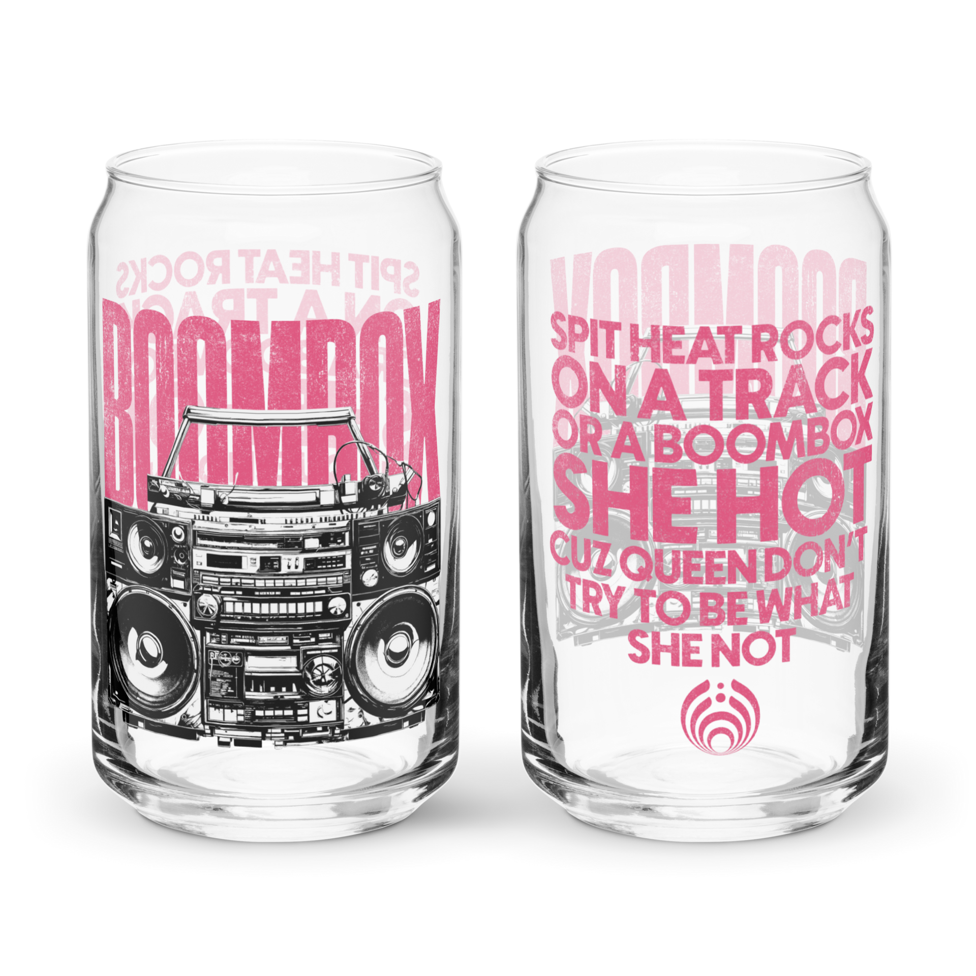 Boombox "She Hot" Can-shaped glass